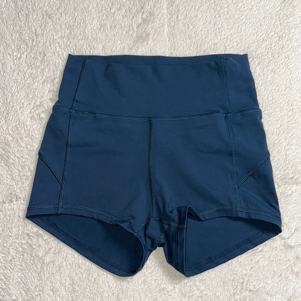 Free Spirit Outlet Dark Teal High-Waisted Shorts